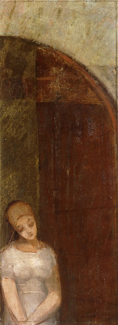 Jeune Femme Sous Une Arche, vers 1886 - Odilon Redon