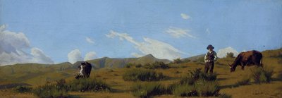Pâturage sur les hauteurs - Odoardo Borrani
