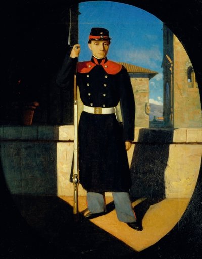 Soldats de la Garde nationale toscane, vers 1860-61 - Odoardo Borrani