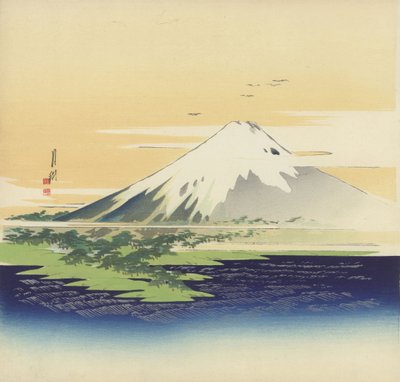 Fuji depuis la plage de Mio, 1900-10 - Ogata Gekko
