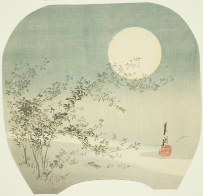 Pleine lune et fleurs d