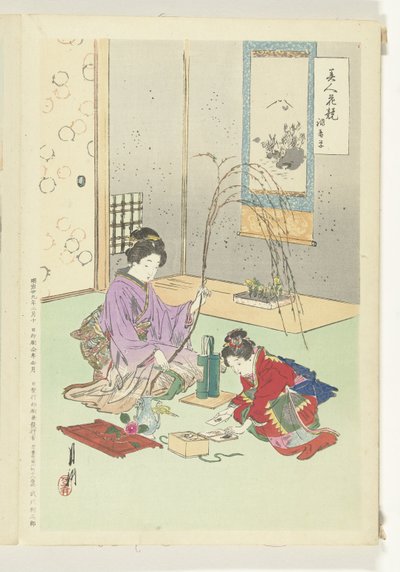 Comparaisons entre beautés et fleurs (Bijin hana kurabe) - Ogata Gekko