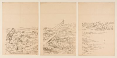 Un conflit sur la rivière Yalu - Ogata Gessan
