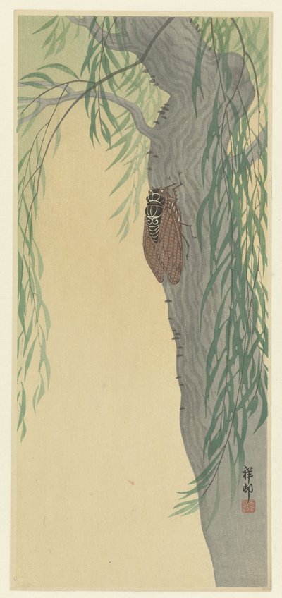 Cigale sur un arbre - Ohara Koson