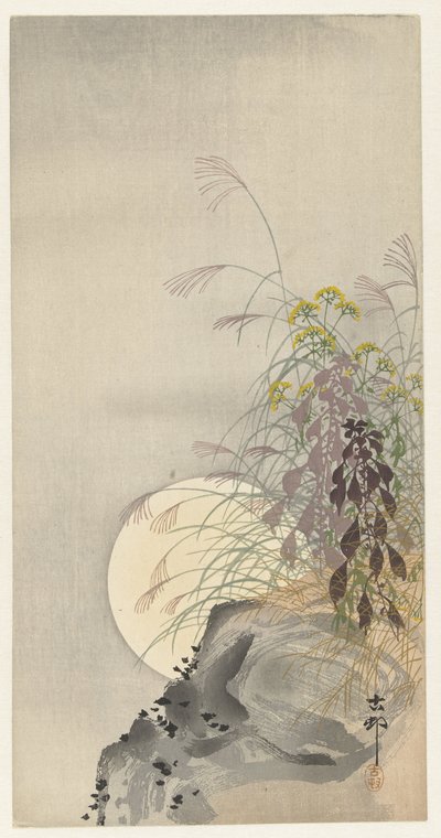 Herbes sous la pleine lune - Ohara Koson