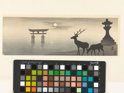 Paysage avec torii et cerfs - Ohara Koson