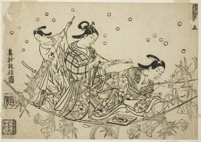 La traversée du bateau Tanabata (Tanabata no towataru fune) - Okumura Masanobu