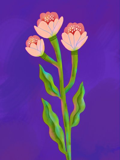 Trio floral éclatant - Olga Skomorokhova