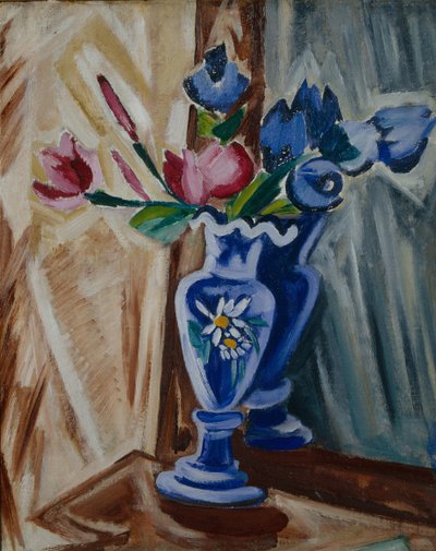 Vase bleu avec des fleurs, 1913 - Olga Rozanova