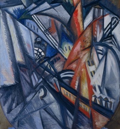 Incendie dans la ville, 1913 - Olga Rozanova