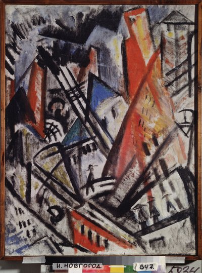 Une ville. Peinture d
