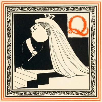 Q est la Reine, si noble et libre, de Un Alphabet de Célébrités - Oliver Hereford