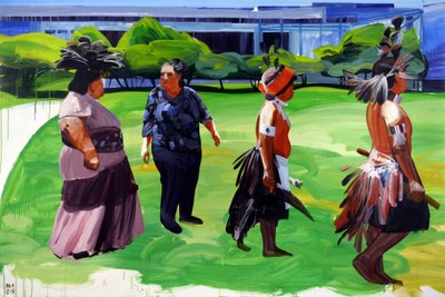 Le nouveau monde, 2011 (acrylic on canvas) - Olivier Morel