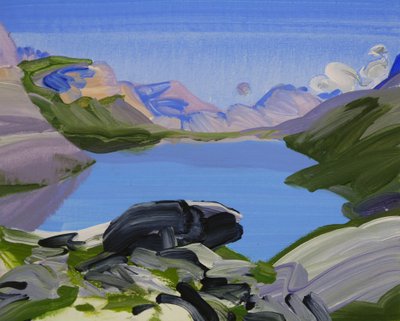 Loèche-les-Bains 23, 2012 (acrylique sur toile) - Olivier Morel