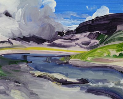 Loèche-les-Bains 30, 2014 (acrylique sur toile) - Olivier Morel