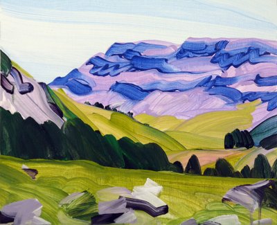 Loèche-les-Bains 33, 2017 (acrylique sur toile) - Olivier Morel