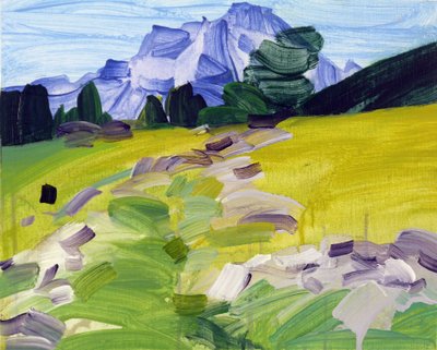 Loèche-les-Bains 36, 2017 (acrylique sur toile) - Olivier Morel