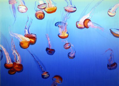 Méduses 2, 2012 (acrylique sur toile) - Olivier Morel
