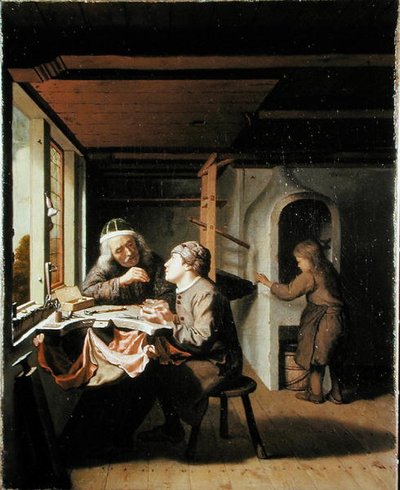 Un horloger et son apprenti - Olivier van Deuren