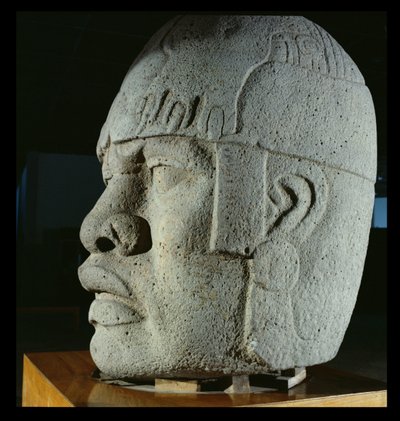 Tête colossale 4 de San Lorenzo, Veracruz, Mexique, préclassique (basalte) - Olmec