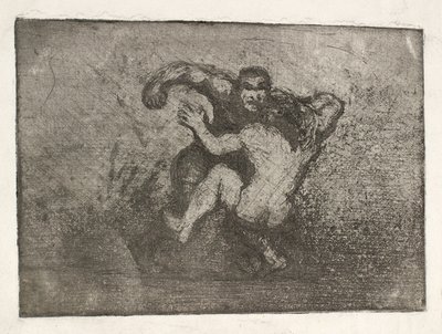 Deux hommes se battant - Oluf Hartmann