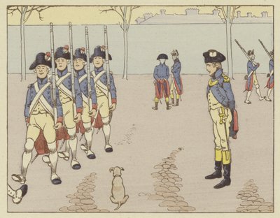 Lieutenant à Valence en 1785, Napoléon observait les exercices de fusil - Onfray de Breville Job