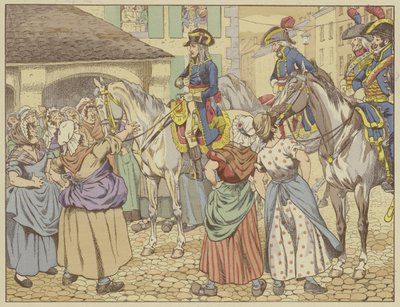 À Paris en 1795 pendant une famine, une poissonnière reprocha à Napoléon de grossir aux dépens du peuple. En souriant, il répondit : Regardez-moi et dites lequel de nous deux est le plus gros ? - Onfray de Breville Job