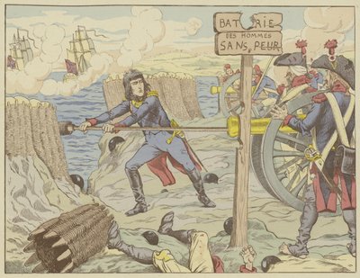 Napoléon chargeant un canon comme un simple soldat au siège de Toulon, 1793 - Onfray de Breville Job