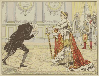 Le matin de son couronnement, apercevant le notaire de Joséphine, Napoléon lui dit en riant : Eh bien, Maître Ragideau, voici la cape ! Et voici l