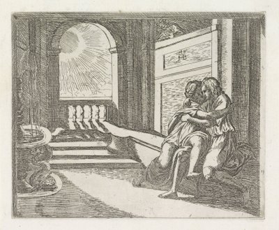 Abimélech voit Isaac caresser Rébecca - Orazio Borgianni