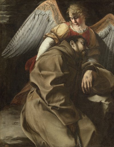 Saint François soutenu par un ange, c.1607 - Orazio Gentileschi