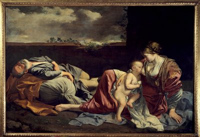 Le Repos de la Sainte Famille pendant la fuite en Égypte - Orazio Gentileschi