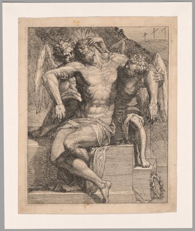 Le Christ mort tenu par des anges - Orazio Samacchini