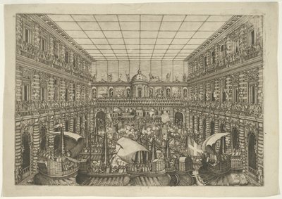 Naumachie dans la cour du Palazzo Pitti - Orazio Scarabelli