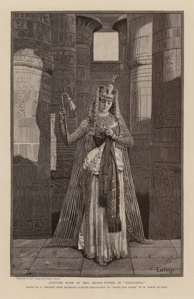 Costume porté par Cora Urquhart Brown-Potter dans Cléopâtre - Oreste Cortazzo