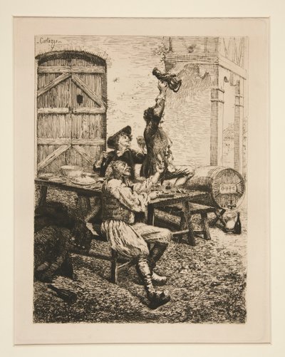 Scène de campagne : Les buveurs - Oreste Cortazzo