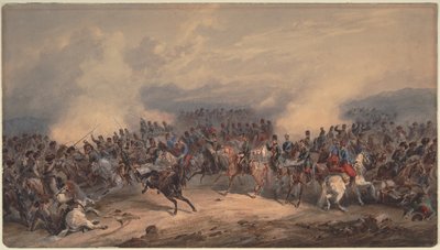 Hussards et Chasseurs à la Bataille de la Rivière Chernaya le 16 août 1855, 1855 - Orlando Norie