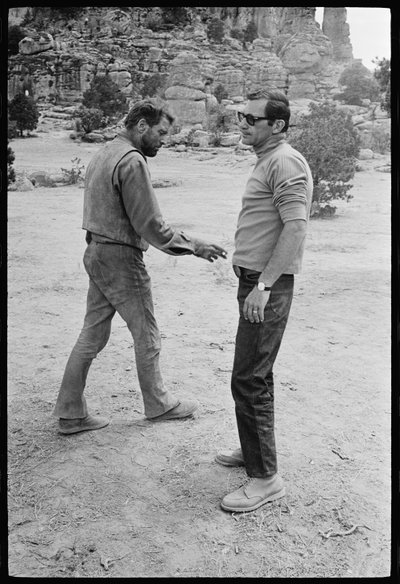 Burt Lancaster avec Sydney Pollack sur le plateau de 