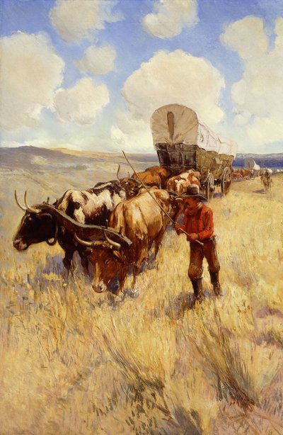 Convoi de chariots - Oscar Edward Berninghaus