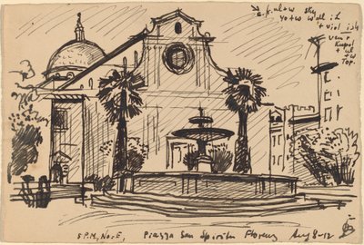 Piazza S. Spirito, Florence - Oscar F. Bluemner