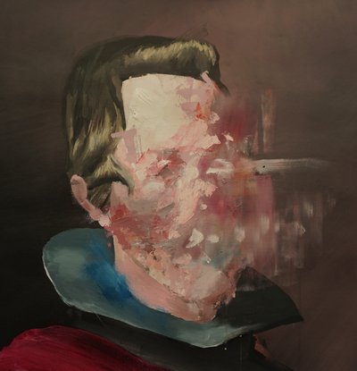Velazquez Disintegrating, 2020-2025 (acrylique et huile sur toile) - Oscar Nin