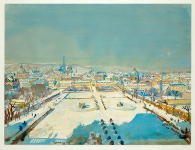 Hiver dans le jardin du Belvédère - Oskar Laske