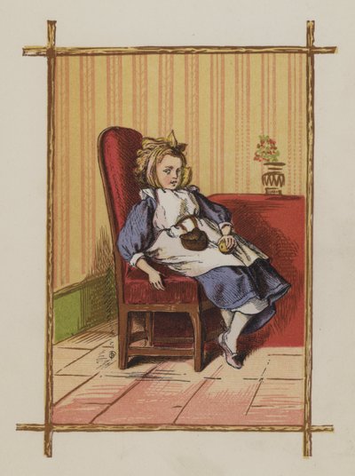 Fille assise sur une chaise - Oskar Pletsch