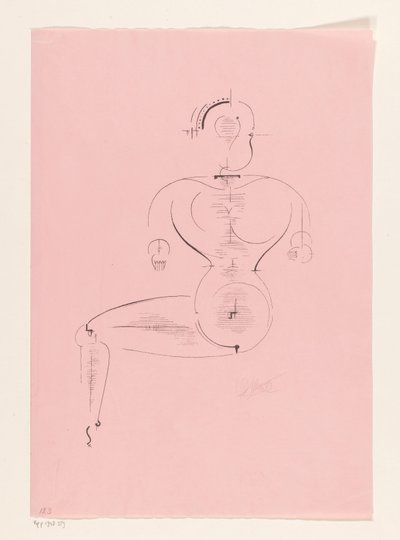 Figure assise - Oskar Schlemmer (signed by artist)