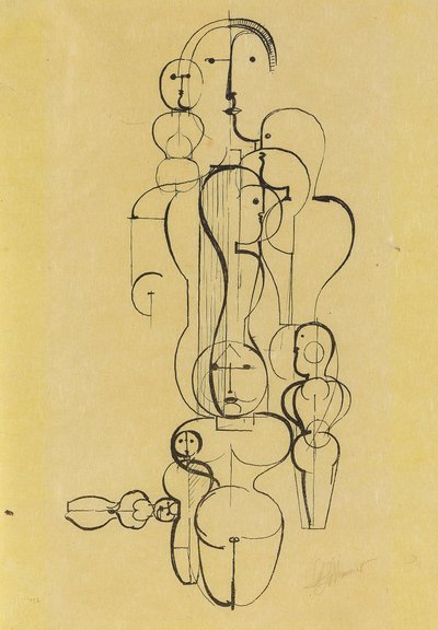 Groupe concentrique: Plan de figure K1 - Oskar Schlemmer