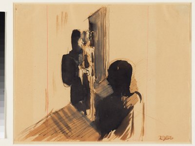 Gruppe im Innenraum - Oskar Schlemmer