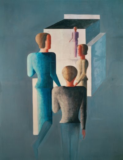 Quatre figures et un cube - Oskar Schlemmer