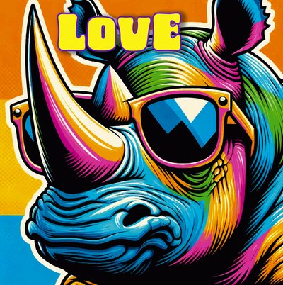 Lunettes de soleil « Cool Rhino Love » - Osvaldo Russo