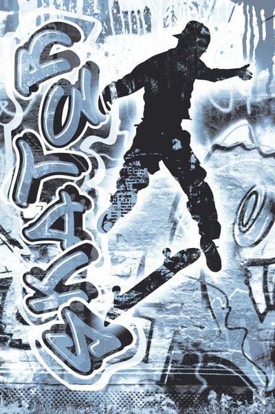 Action de skateboard et graffitis - Osvaldo Russo