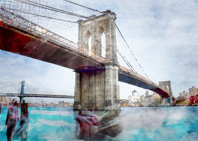 Les eaux emblématiques du pont de Brooklyn - Osvaldo Russo